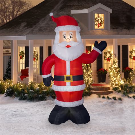 inflatable yard santa|best outdoor inflatable santa.